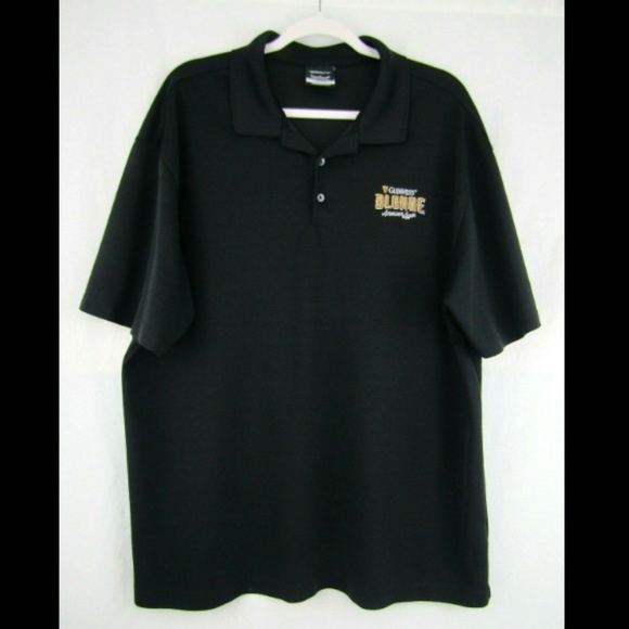 Nike Other - Nike Golf Black Polo Shirt Guiness Blonde Logo
